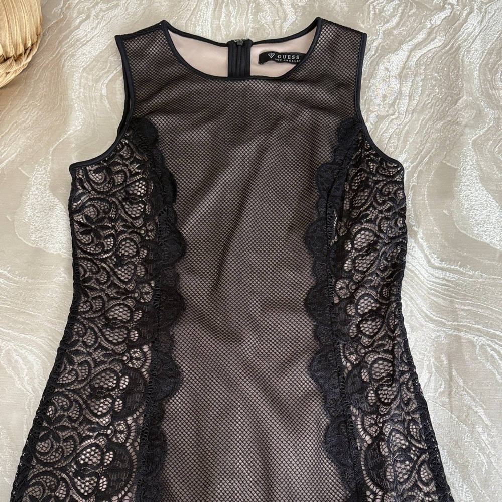 Guess Black Lace Mini Dress
